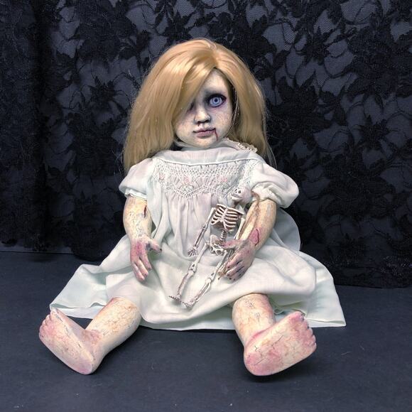 OOAK Creepy Odd 18” Haunted Ghost Zombie Undead Scary Halloween Horror Art Doll - Picture 6 of 15